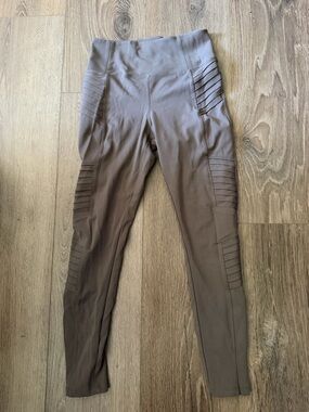 Athleta High-Rise Moto Tights - Brown